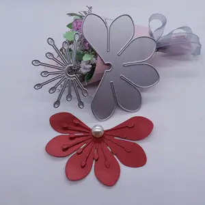 Molde de metal para scrapbooking, flor para fazer cartão de corte, estêncil de metal