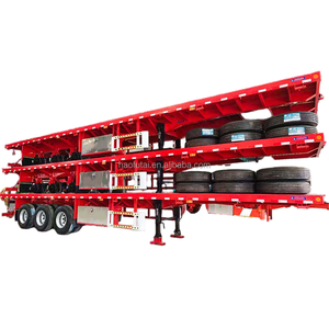 Semi-<span class=keywords><strong>remorque</strong></span> plateau robuste à 3 essieux avec verrous à torsion pour le transport de conteneurs de 20 et 40 pieds – Offre spéciale Afrique - Product Image 2