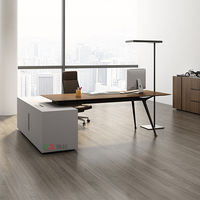 Usine Moderne Mobilier Design JE Forme MDF En Bois Directeur PDG Exécutif Bureau Bureau