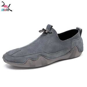 Mocasines de Cuero Antideslizantes para Hombre, Zapatos Casuales de Moda, Forro de Cuero Genuino, Talla Grande, Corte Bajo, para Primavera, Verano y Otoño - Product Image 2