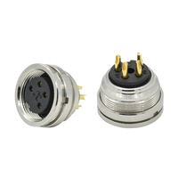 Serie M16 IP67 2 3 4 5 6 7 8 12 14 19 24 Pin M16 Conector circular impermeable Conector de montaje en campo