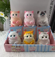 Simulasi Penghilang Stres Mainan Kucing Imut Gemuk yang Dapat Diperas Hadiah Liburan Sempurna untuk Melepaskan Tekanan
