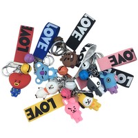 Ours mignon personnalisable Mini porte-clés 3D en PVC souple et caoutchouc de silicone Souvenir d'amour et mousqueton avec logo personnalisé pour les promotions