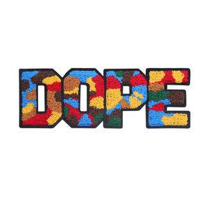 Patch en chenille personnalisé en feutre et résine, thermocollant, avec logo dessin animé, couleurs assorties, pour vêtements, vente en gros OEM - Product Image 1