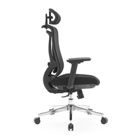 Chaise de bureau exécutive chinoise pivotante à dossier haut, confortable, ergonomique en maille avec soutien lombaire et fonctions de glissement du siège