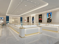 Limitée dans le temps spécial personnalisable luxe parfum cosmétiques verre mur bijoux vitrine lumière LED étanche centre commercial