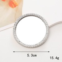 Miroir cosmétique compact rond à une face, miroir en pierre et en briques pour les déplacements quotidiens et les voyages