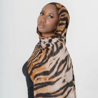 Hijabs de luxe pour femmes musulmanes, foulard en coton de luxe, faible MOQ, vente en gros, réponse rapide, imprimé tigre pour femmes musulmanes