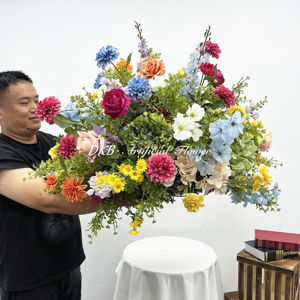 Centros de Mesa con Bolas de Flores Rojas y Durazno en Oferta, Decoración para Bodas, Centro de Mesa con Bolas de Flores Rojas <span class=keywords><strong>Angela</strong></span> - Product Image 1