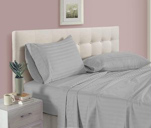 Sọc tấm ga trải giường thiết lập Nữ Hoàng chải Microfiber - 4 Mảnh tấm thiết lập với 1 trang bị tấm phẳng - Product Image 6