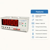 Testeur numérique multifonction avec affichage LED à 4 chiffres, mesure de la fréquence, de la température, de la résistance, de la tension et du courant AC/DC, pour laboratoire de physique