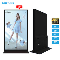 Kiosco de pie con pantalla completa sin bisel de 55, 65, 75, 85, 98 pulgadas, 4K UHD, Android, WiFi, señalización digital, pantalla publicitaria, CMS en la nube