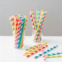 Pailles en papier jetables personnalisables avec emballage individuel