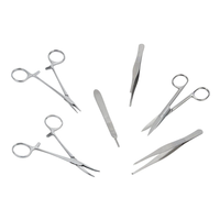 Kit d'entraînement aux sutures réutilisable en acier inoxydable 15 pièces, le plus vendu, ensemble complet pour la pratique chirurgicale, sutures courbes, chirurgie mineure, Apto