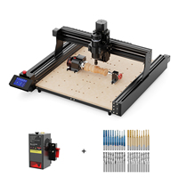 Routeur CNC Twotrees TTC450 Petite fraiseuse en aluminium avec jeu de fraises pour le bois Travail du bois Contrôlé par NC Studio