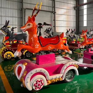 Manufacturer Indoor/Outdoor Tourist Electric Train Set Tourist Trackless Train With Christmas Music for Amusement Park