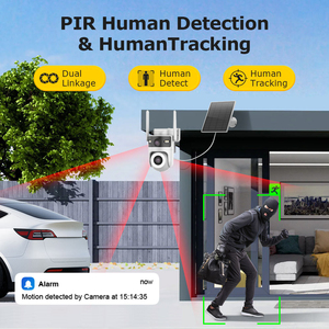 Mới đến năng lượng mặt trời cctv camera ống kính kép lưu trữ đám mây ống kính kép tầm nhìn ban đêm Camera giám sát - Product Image 6