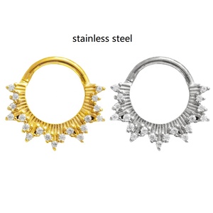 <span class=keywords><strong>Gaby</strong></span> Gold Anillo <span class=keywords><strong>de</strong></span> Nariz Clicker Segmentado Articulado para Septum, Piercing Corporal <span class=keywords><strong>de</strong></span> Acero Inoxidable Quirúrgico, Joyería <span class=keywords><strong>de</strong></span> Moda, Venta al por Mayor desde China - Product Image 6