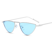 Nuevas Gafas de Sol Retro de Moda con Marco Triangular para Mujer, Diseño Italiano de Alta Calidad, Acetato y Metal