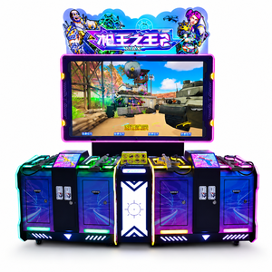 Simulateur de tir interactif commercial 4 joueurs avec grand écran vidéo, jeu d'arcade à monnayeur en métal, version anglaise - Product Image 3
