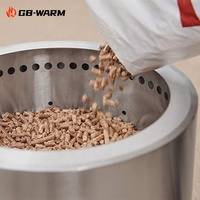 Brasero portable écologique en acier inoxydable sans fumée pour extérieur, chauffage de patio à granulés de bois, certification RoHS