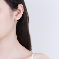 Boucles d'oreilles en forme de U avec perles, argent sterling 925, fermoir à vis minimaliste français