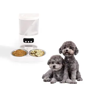 最新的自动狗猫宠物食物分配器按钮式应用遥控小动物宠物食物喂食器