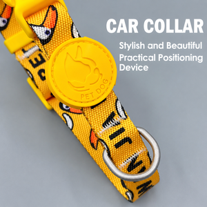 Ensemble collier et laisse pour chien, motifs imprimés colorés et vibrants, nylon souple, sangle de promenade pour animaux de compagnie, logo en caoutchouc, pour chiots de petite et moyenne taille - Product Image 4