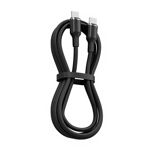60W Liquid Silicone Cable Type-C to Type-C USB Charger Cord Fast Charging Data Cable for Phone 1M