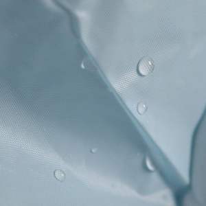 Robe <span class=keywords><strong>Cpe</strong></span> en plastique de boucle de pouce jetable de robe d'isolement de <span class=keywords><strong>Cpe</strong></span> colorée par jaune blanc bleu - Product Image 3