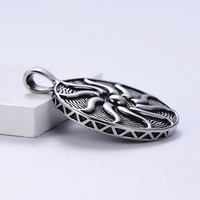 Collier pendentif vintage en acier inoxydable, amulette Apollo, dieu du soleil, style punk, chaîne de pull, bijoux hip-hop