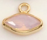 Opale rose remplie d'or 14 carats