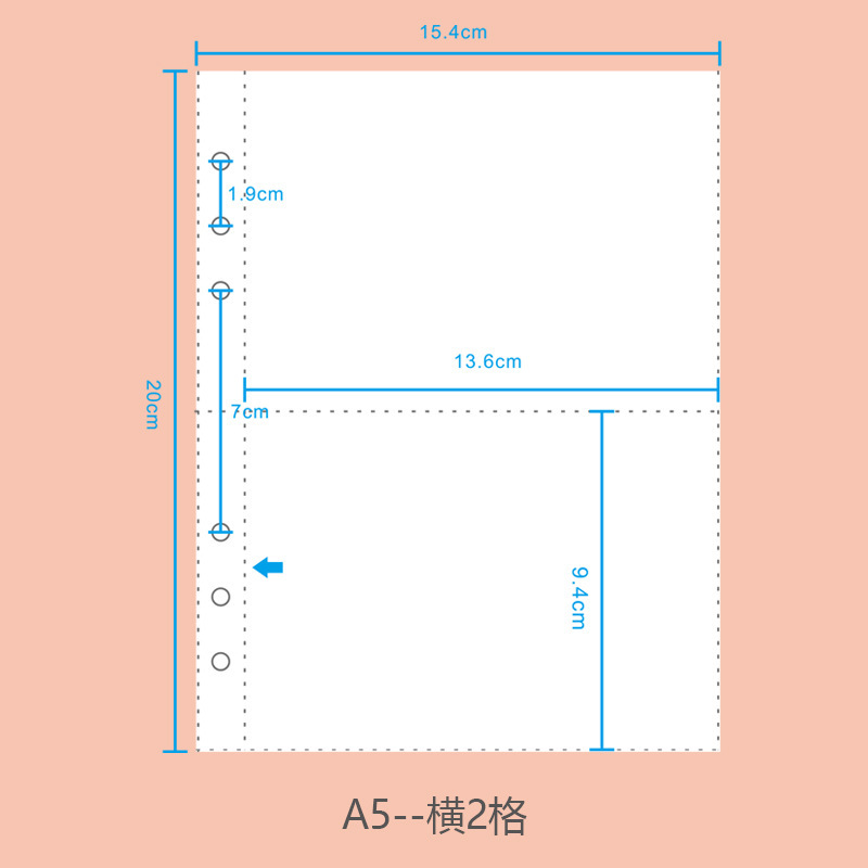 Bianco A5, 2 griglie, confezione da 10 pezzi, modello 2