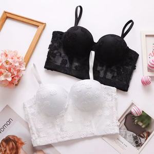 Femmes Sexy Corset Top Brodé <span class=keywords><strong>Fleur</strong></span> Dentelle Sous-Vêtements Culotte Shapers Respirant et Confortable Petit <span class=keywords><strong>Soutien</strong></span>-<span class=keywords><strong>Gorge</strong></span> À Bretelles - Product Image 2