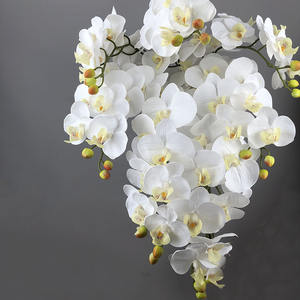 Flor rosa de boda PeonWholesale Real Touch 3D Impresión Flor de Orquídea artificial para decoración de boda <span class=keywords><strong>9</strong></span> cabezas Decoración Flor Ph - Product Image 1