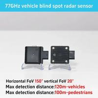 Capteur radar automobile 77 GHz, portée de 120 m, haute précision pour la surveillance des angles morts, système ADAS