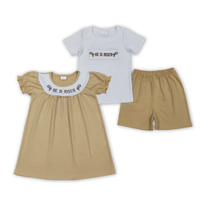 Conjunto de ropa de Pascua para niños, ropa de Pascua bordada para niños, conjuntos de ropa para hermanos - Product Image 1