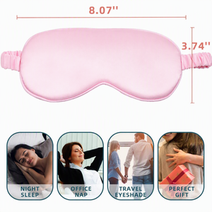 Masques de sommeil en satin de soie de qualité supérieure avec logo personnalisé, <span class=keywords><strong>cache</strong></span>-<span class=keywords><strong>yeux</strong></span> doux en satin, bandeau élastique, masque de nuit <span class=keywords><strong>pour</strong></span> femmes et hommes - Product Image 3