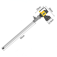 Pompe à fût industrielle sans fil haute pression Cavitt 1000W, sans balais, avec tube en acier inoxydable, 70L/min, pour liquides à viscosité moyenne-basse