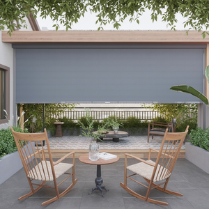 Fabricante directo pantalla retráctil rodillo cremallera pista sistema ciego <span class=keywords><strong>para</strong></span> Patio balcón restaurante Gazebo - Product Image 1