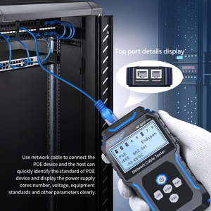 Tester per Cavi di Rete NF-8209Pro, Localizzatore di Cavi Cat5 Cat6, Tester PoE con Rilevamento Lunghezza, <span class=keywords><strong>Test</strong></span> Continuità, NCV e Lampada - Product Image 1