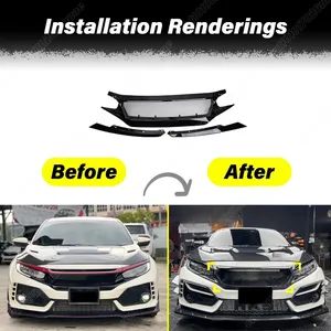 ชุดตกแต่งฝาครอบกระจังหน้ารถยนต์ StarNav สำหรับรถยนต์รุ่นที่ 10 FK7 FK8 TYPE-R N1 ปี 2016 2017 2018 2019 2020 2021 - Product Image 3