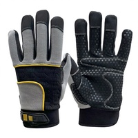 Gants de sécurité sportifs d'extérieur vert olive en PU respirant, longueur poignet, avec logo personnalisé par transfert thermique, pour l'hiver