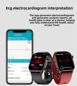 Jam Tangan Pintar Silikon Bersertifikat Multi-olahraga ET580 Baru dengan Bluetooth, Panggilan, ECG, Pemantau Detak Jantung, dan Pemantau Suhu Tubuh - Product Image 4
