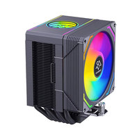 Refroidisseur d'air pour processeur SNOWMAN MX96-v3, tour simple, 92 mm, 30 dBA, LED colorées, PWM 4 broches, blanc/noir, 6 caloducs, fluide