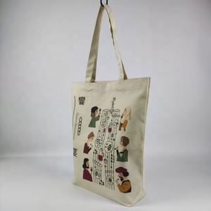 Bolsa de lona personalizada con logotipo impreso personalizado Bolsa de envío de lona grande 38X40 Bolsa de mano cruzada de lona natural - Product Image 3