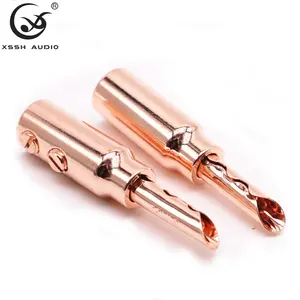 Hi-end Banana Jack YIVO XSSH Audio Wholesale High Quality HIFI Audio&Video Speaker Cable Connector Male Copper Mini Banana Plug