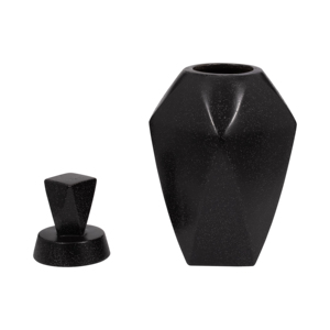 Vaso decorativo scultoreo in ceramica con coperchio per soggiorno, camera da letto, ufficio, scrivania, decorazione per la casa, pezzo d'accento. - Product Image 2
