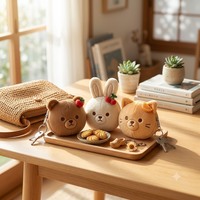 Porte-monnaie en peluche ours mignon, mini portefeuille doux en forme d'animal en peluche, porte-clés, pochette Kawaii, cadeau personnalisé en gros