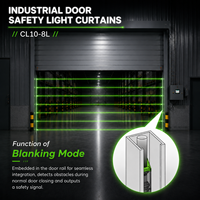 Barrière optique de sécurité JUTAI CL10-8L à faisceau traversant, protection IP67 pour portes rapides/sectionnelles (alliage d'aluminium, hauteur 1000 mm)